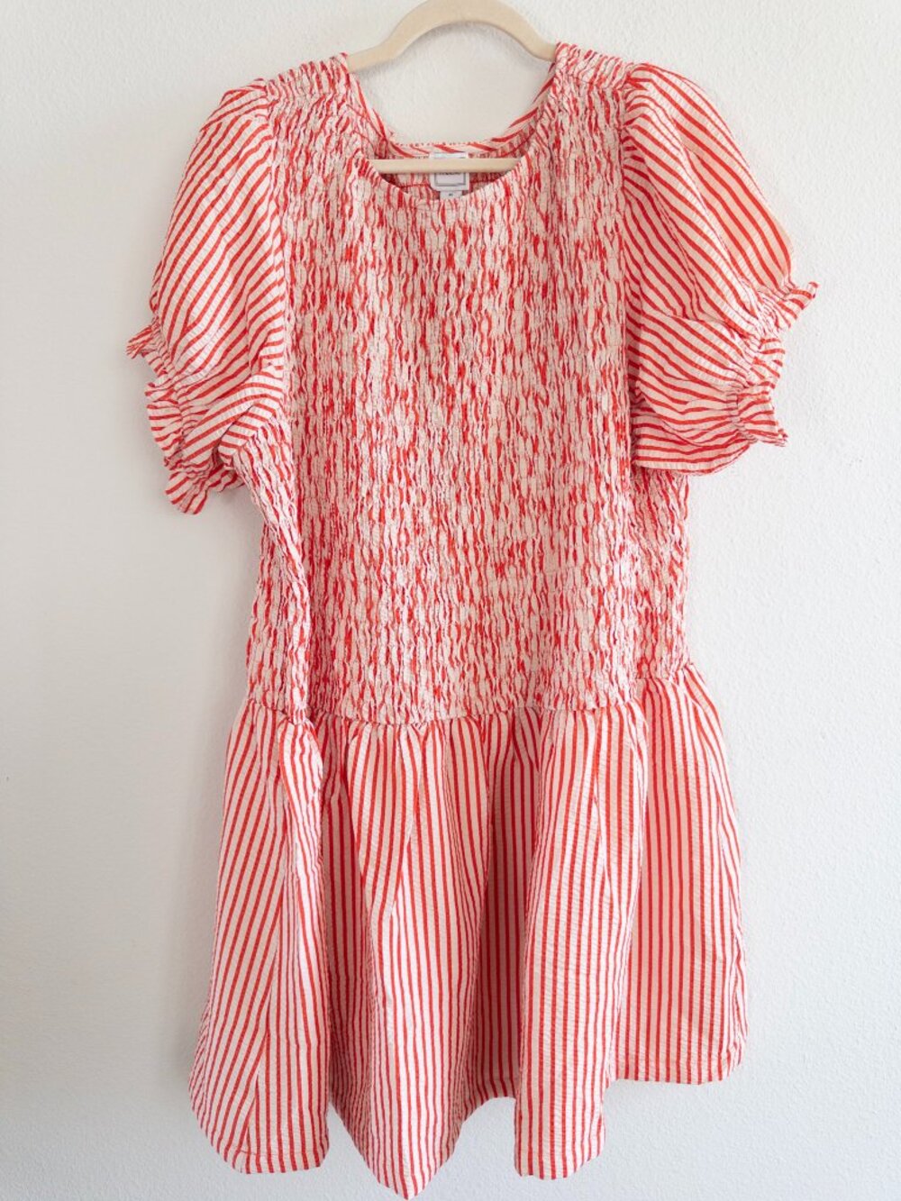 NWT Anthropologie Maeve Margie Smocked Stripe Mini Dress size 2x
